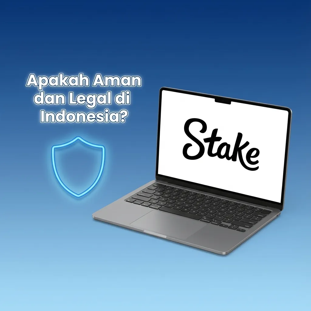 Ilustrasi legalitas di Indonesia: lisensi internasional, enkripsi, privasi, permainan bertanggung jawab; patuhi aturan lokal