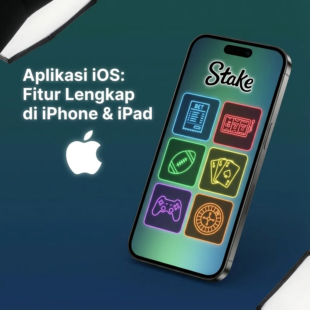 iPhone dan iPad menampilkan aplikasi taruhan LIVE, slot, dan live casino; gratis, iOS 12+, butuh 150 MB.