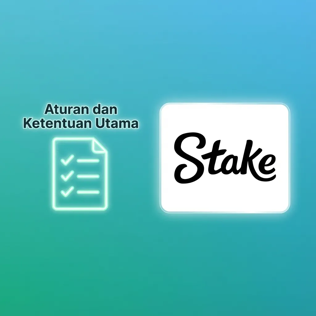 Infografik aturan & ketentuan utama: 18+, satu akun; bonus bersyarat & batas waktu; KYC; aktivitas mencurigakan; privasi.