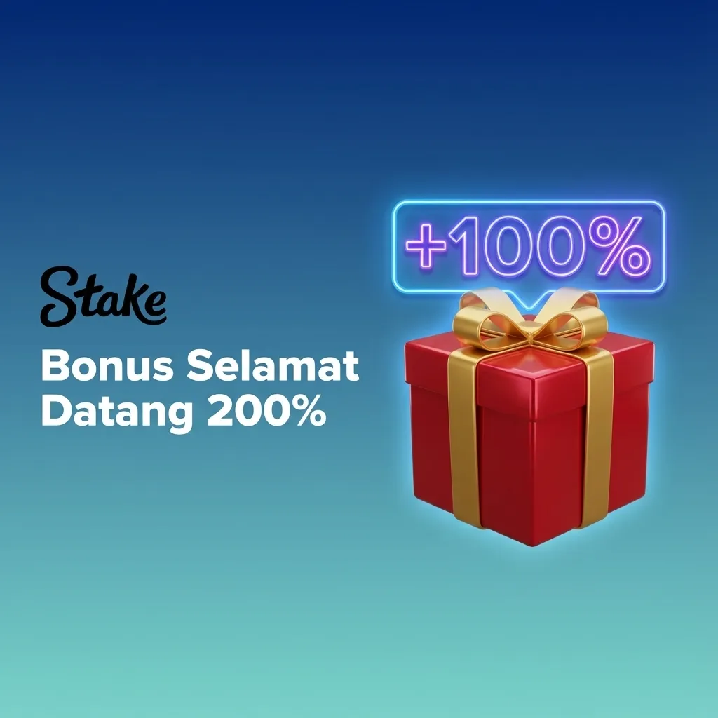 Bonus Selamat Datang 200% untuk olahraga & kasino di Indonesia; syarat taruhan 10x sport (odds min 1.80) & 40x kasino.
