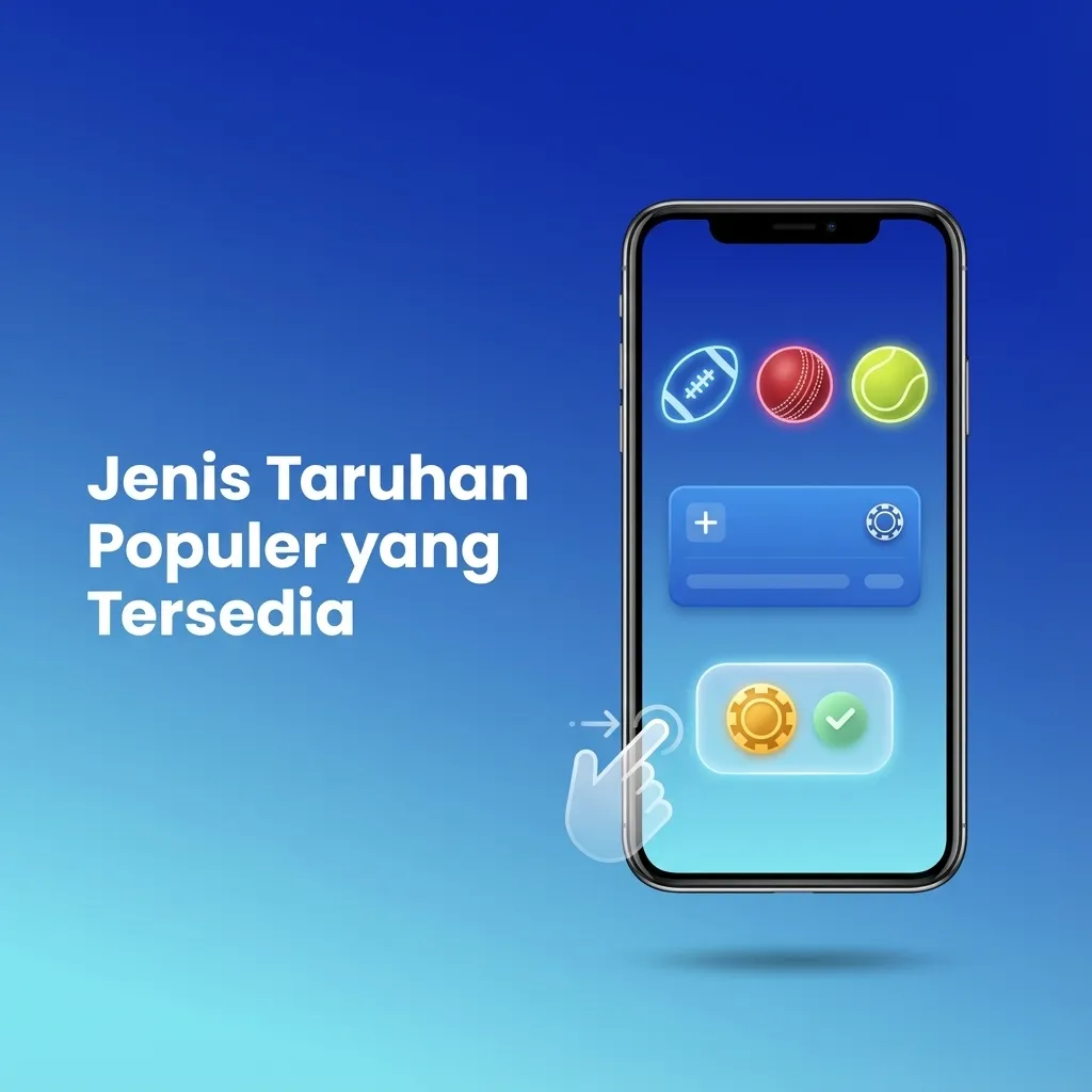 Infografik taruhan populer: Taruhan Tunggal, Ekspres (Parlay), Sistem; syarat menang dan pembayaran penuh/parsial.