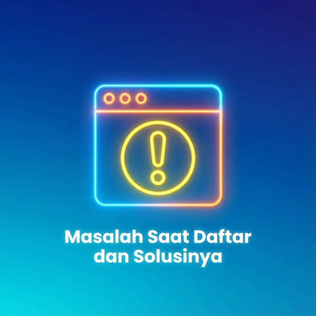 Ilustrasi masalah pendaftaran: email verifikasi, verifikasi gagal, akun ganda, alamat tak cocok, akses diblokir