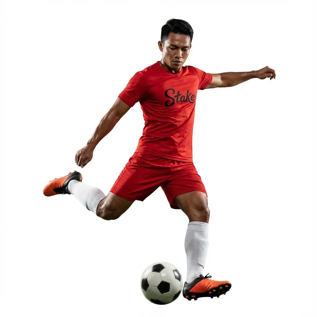 Ilustrasi taruhan sepak bola di Indonesia: ponsel menampilkan odds, live betting, cash out, dan bonus selamat datang 200%.