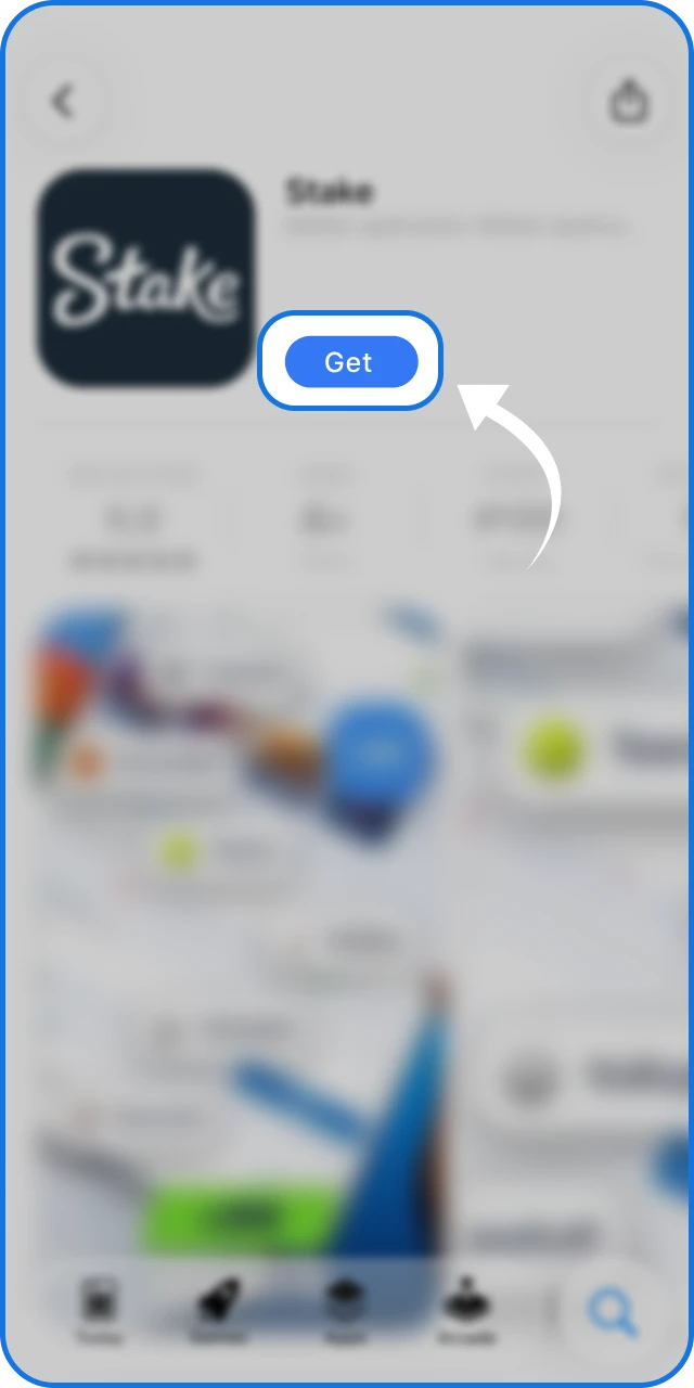 Setujui permintaan sistem yang muncul saat proses pemasangan Stake App iOS.