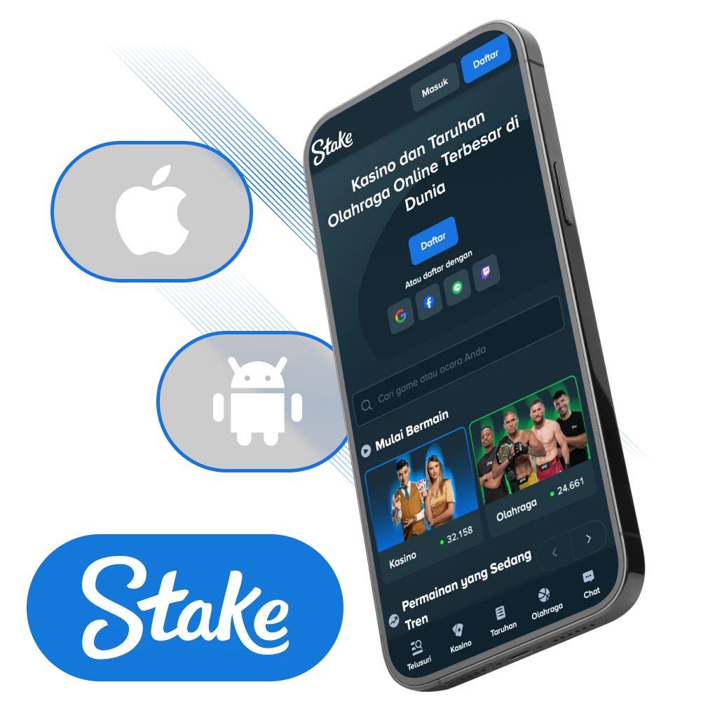 Segera unduh Stake App resmi untuk perangkat Android dan iOS Anda sekarang.
