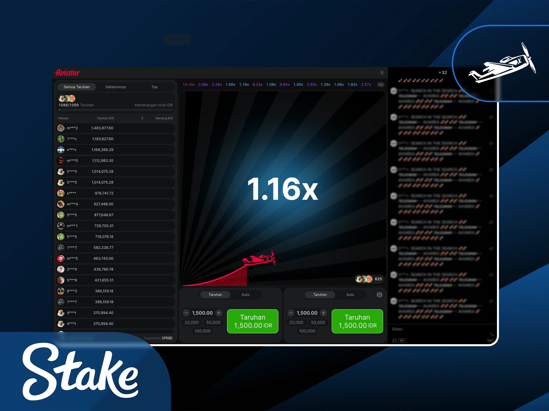 Coba fitur demo Aviator di Stake tanpa risiko untuk memahami pola permainan sebelum bertaruh.