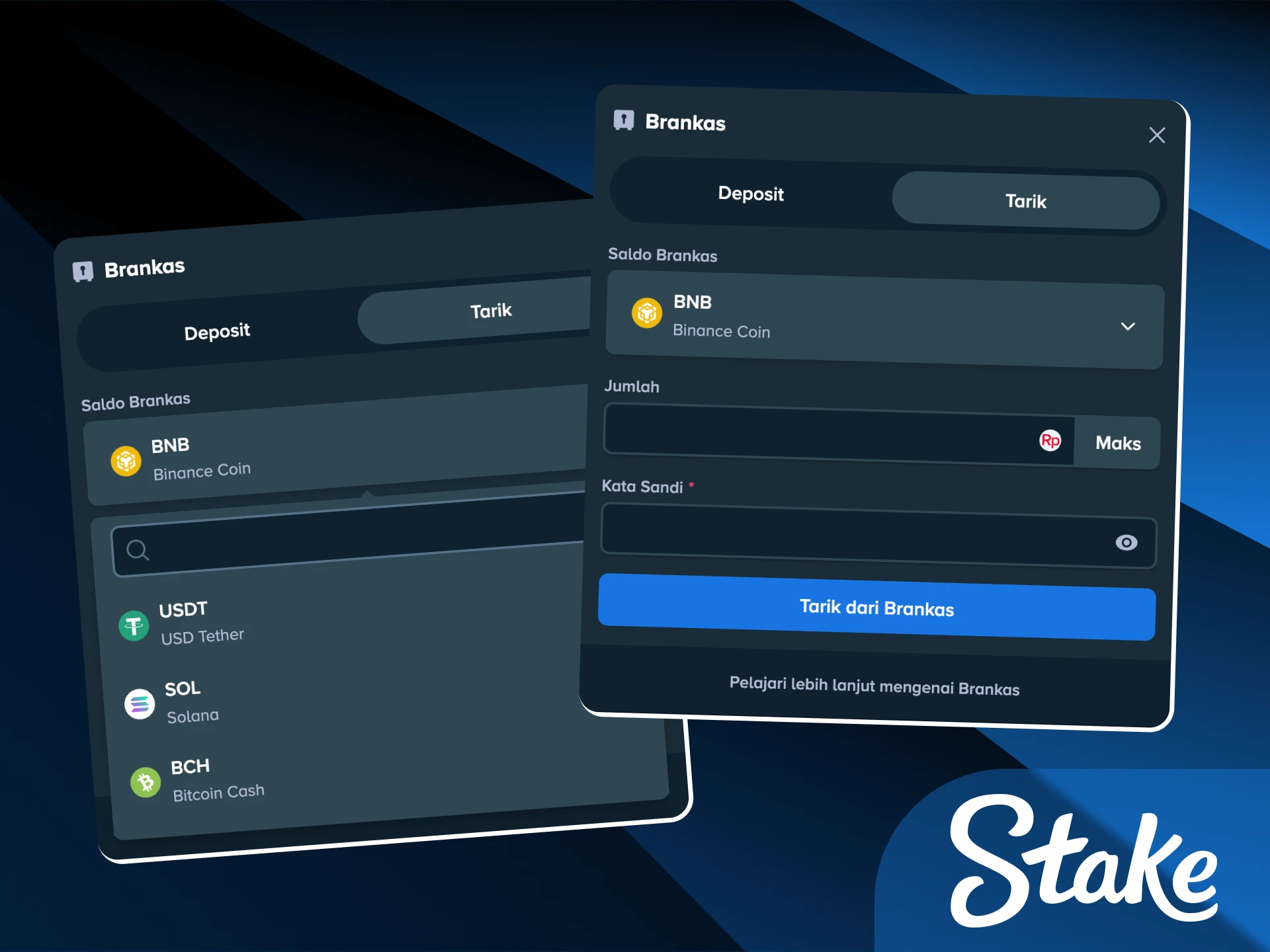 Nikmati proses penarikan dana dengan langkah cepat tanpa ribet hanya di platform Stake Indonesia.