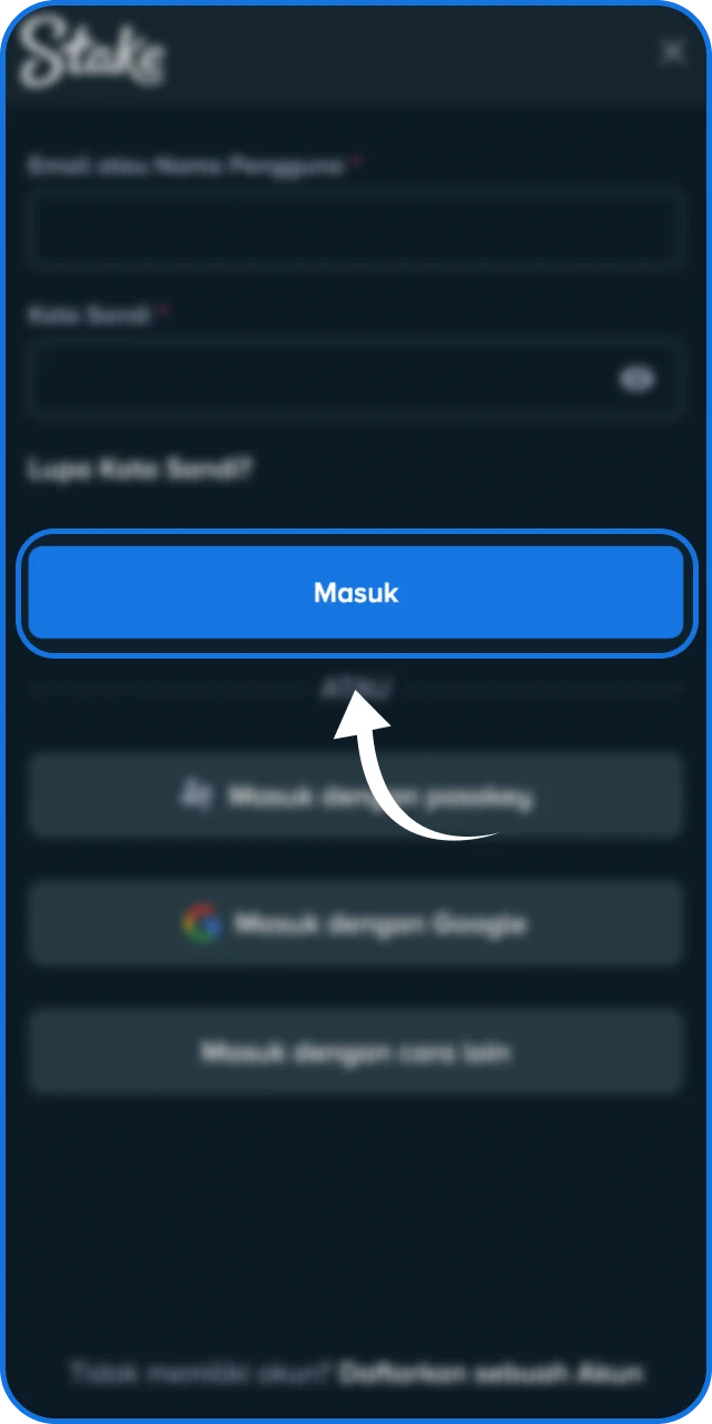 Selesaikan proses masuk, atur profil lengkap, dan aktifkan keamanan dua langkah di akun Stake Indonesia.