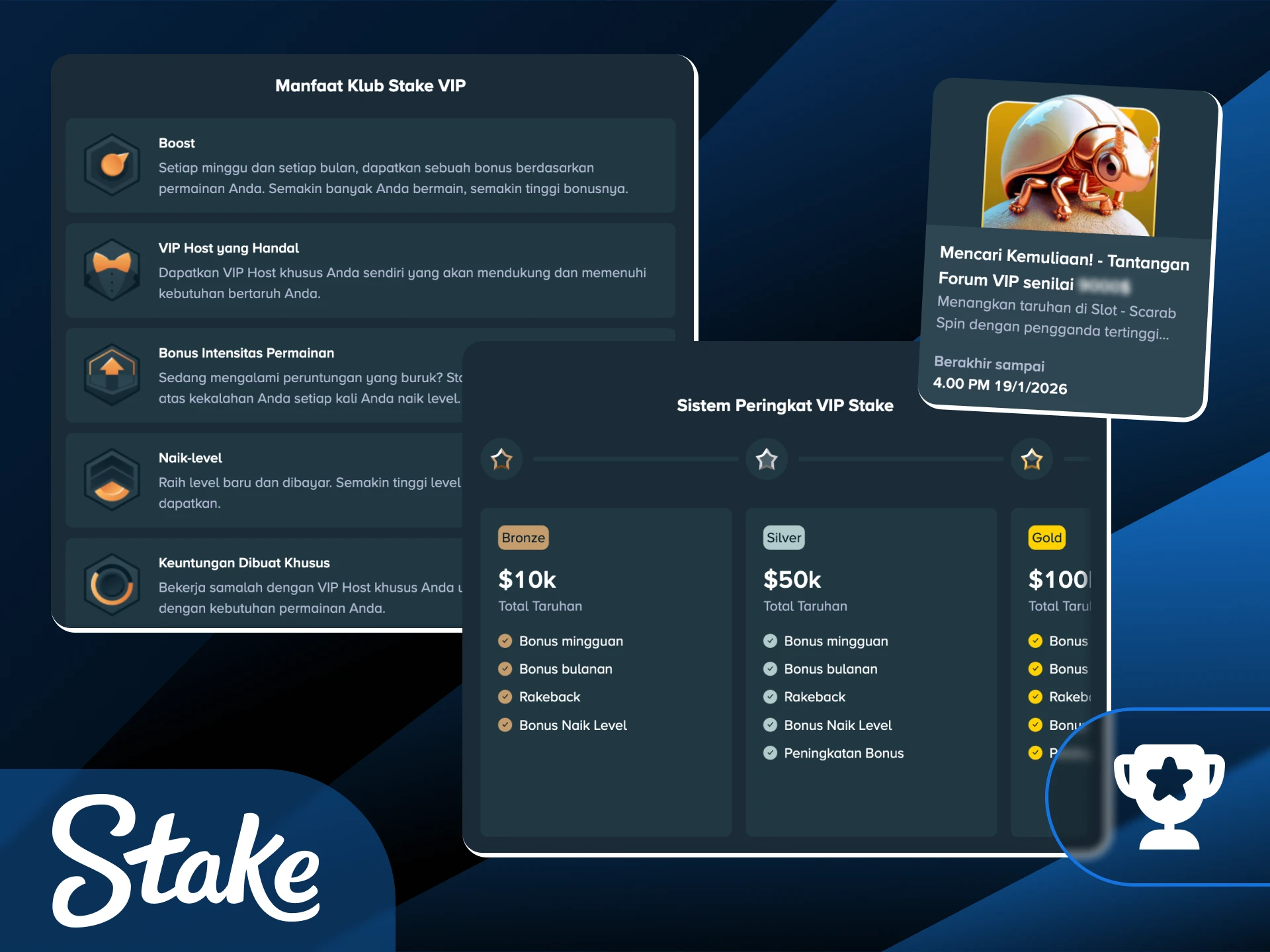 Bergabunglah dengan program loyalti dan VIP untuk privilese khusus di Stake Indonesia.