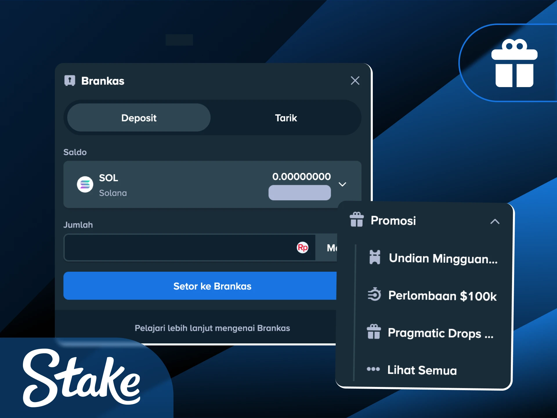 Klaim segera bonus deposit pertama sebesar 180% bagi member baru Stake Indonesia.