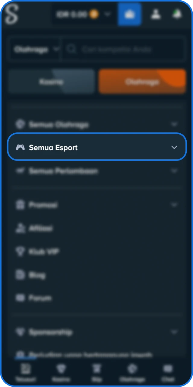 Pilih pertandingan dari turnamen favorit yang tersedia di menu Stake Indonesia.