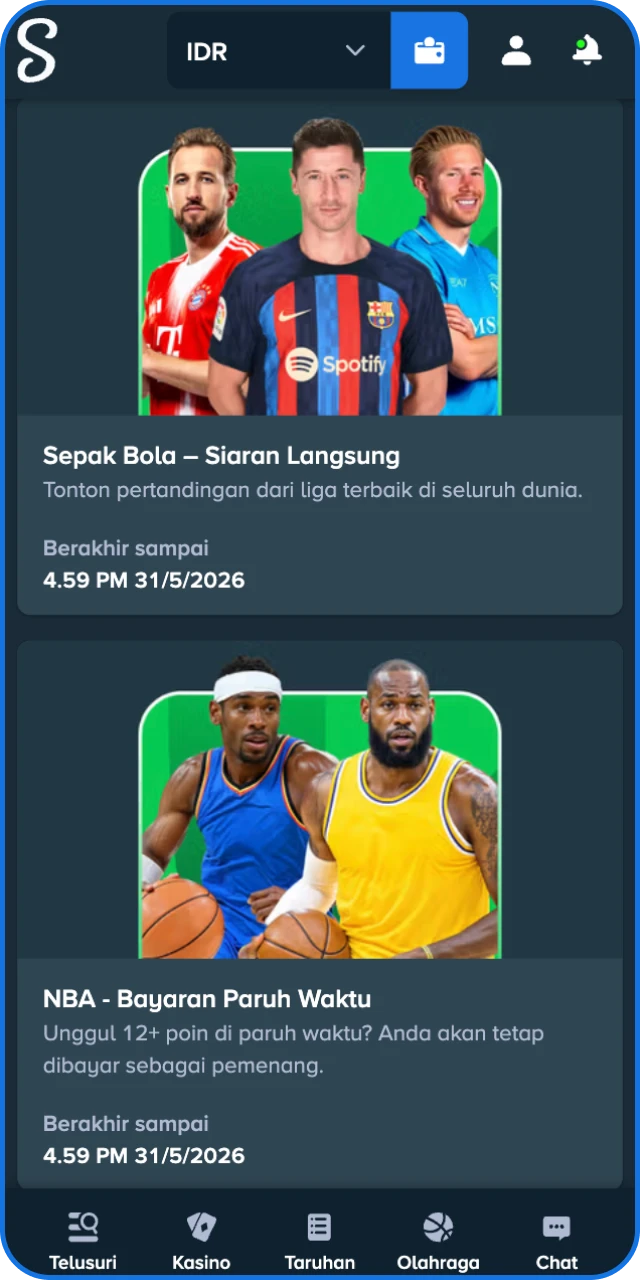 Segera aktifkan bonus sambutan pada menu promosi yang tersedia di Stake Indonesia.