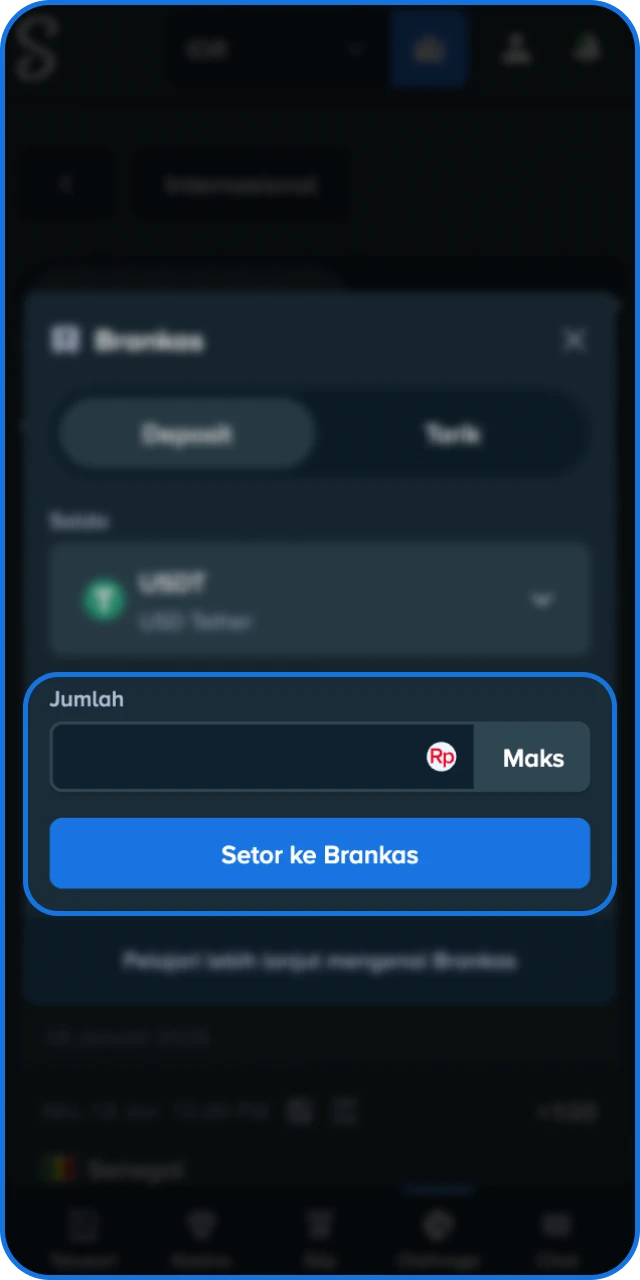 Setor dana ke saldo akun melalui berbagai metode pembayaran aman yang ada di Stake Indonesia.