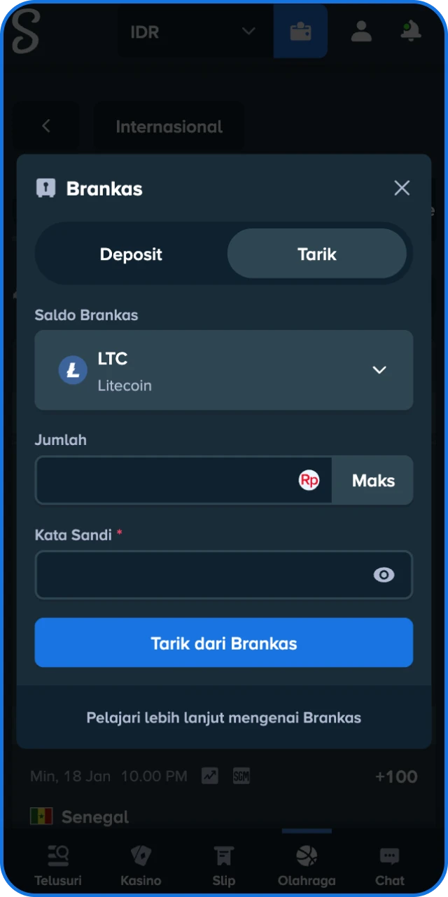 Pantau hasil pertandingan dan tarik dana kemenangan Anda dengan cepat melalui Stake Indonesia.