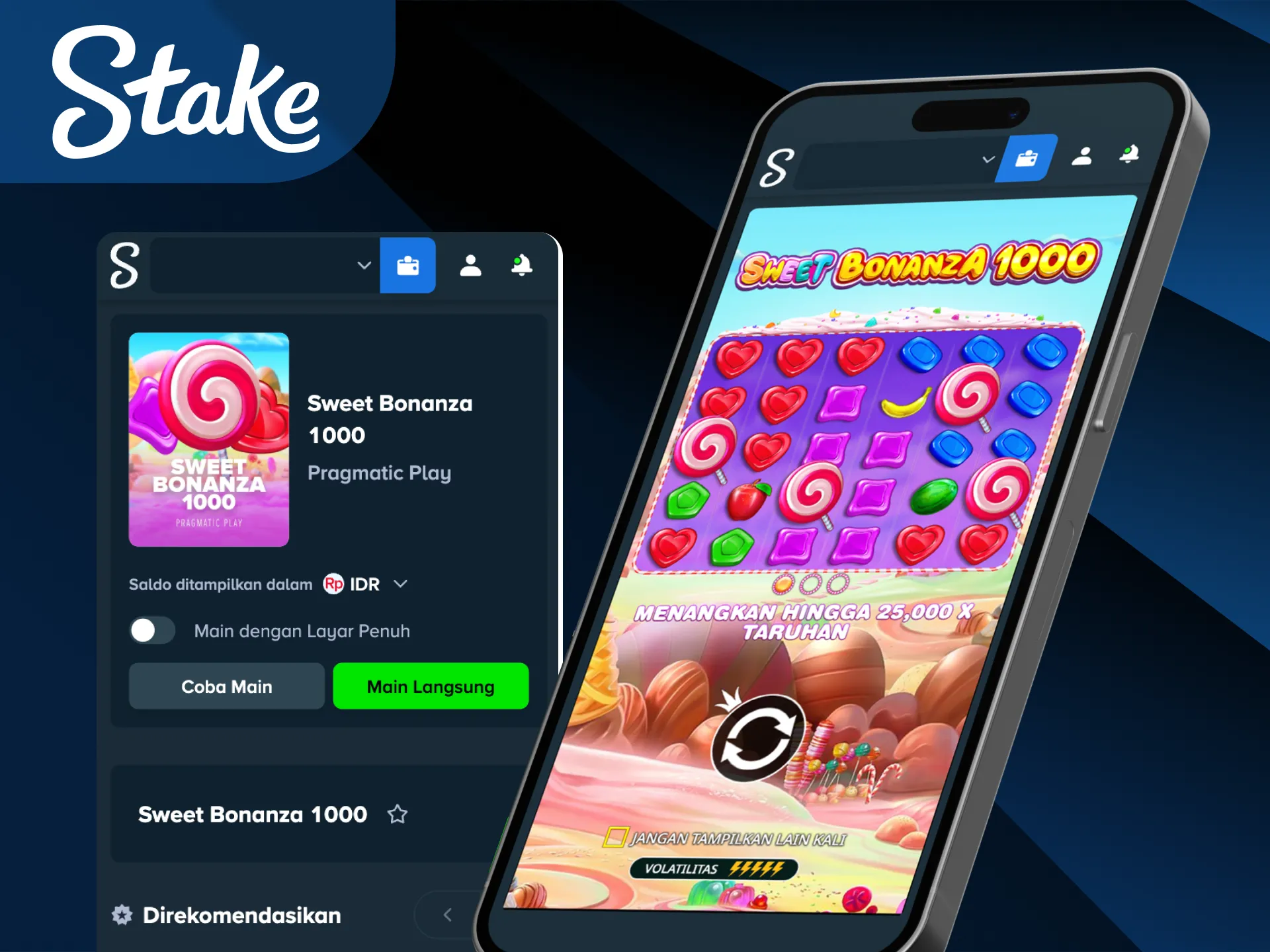 Rasakan pengalaman gameplay yang lancar dan grafis memukau melalui aplikasi resmi Stake Indonesia.