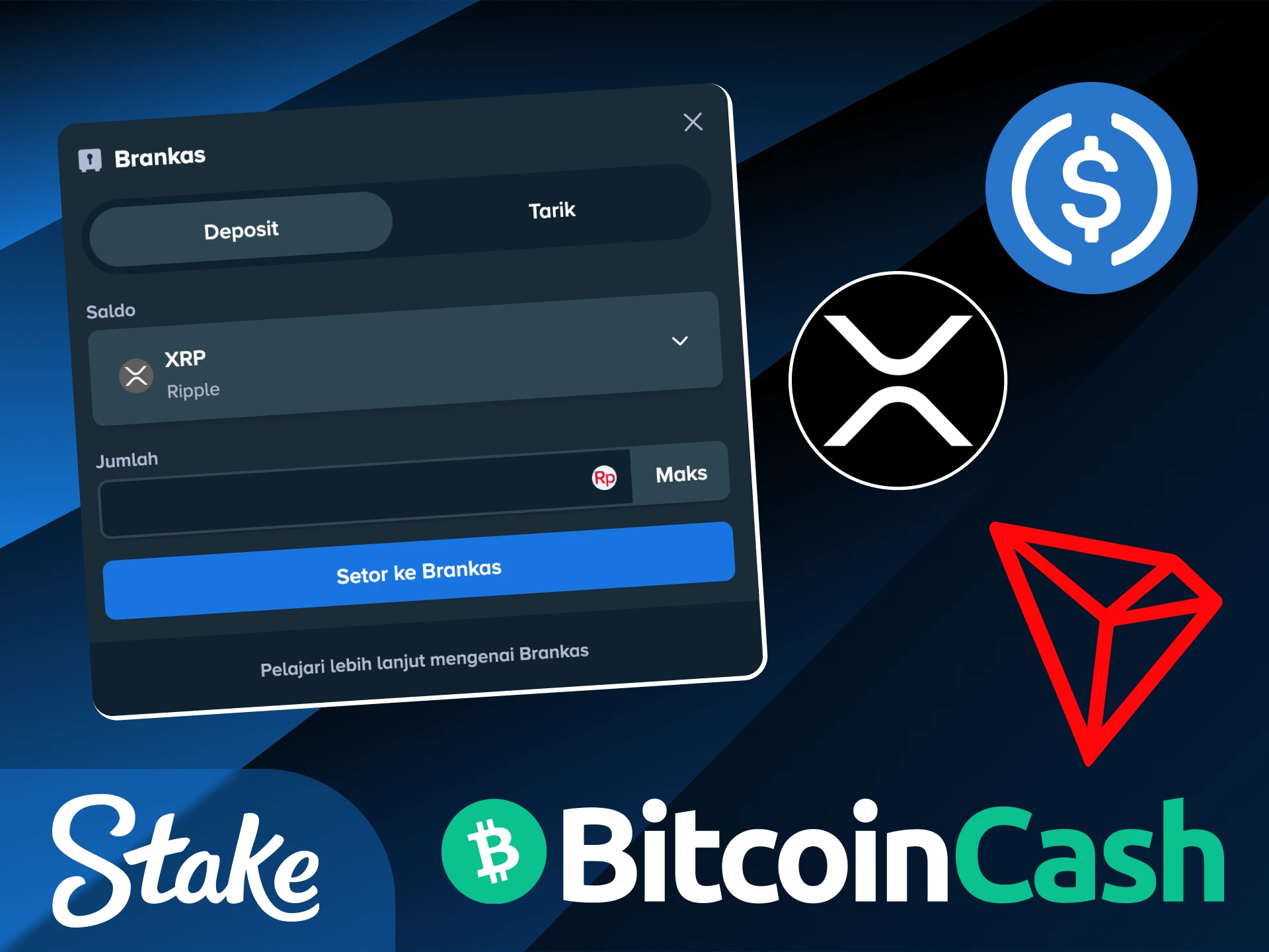 Gunakan metode deposit dan penarikan yang aman untuk mendukung kelancaran bermain slot di Stake Indonesia.