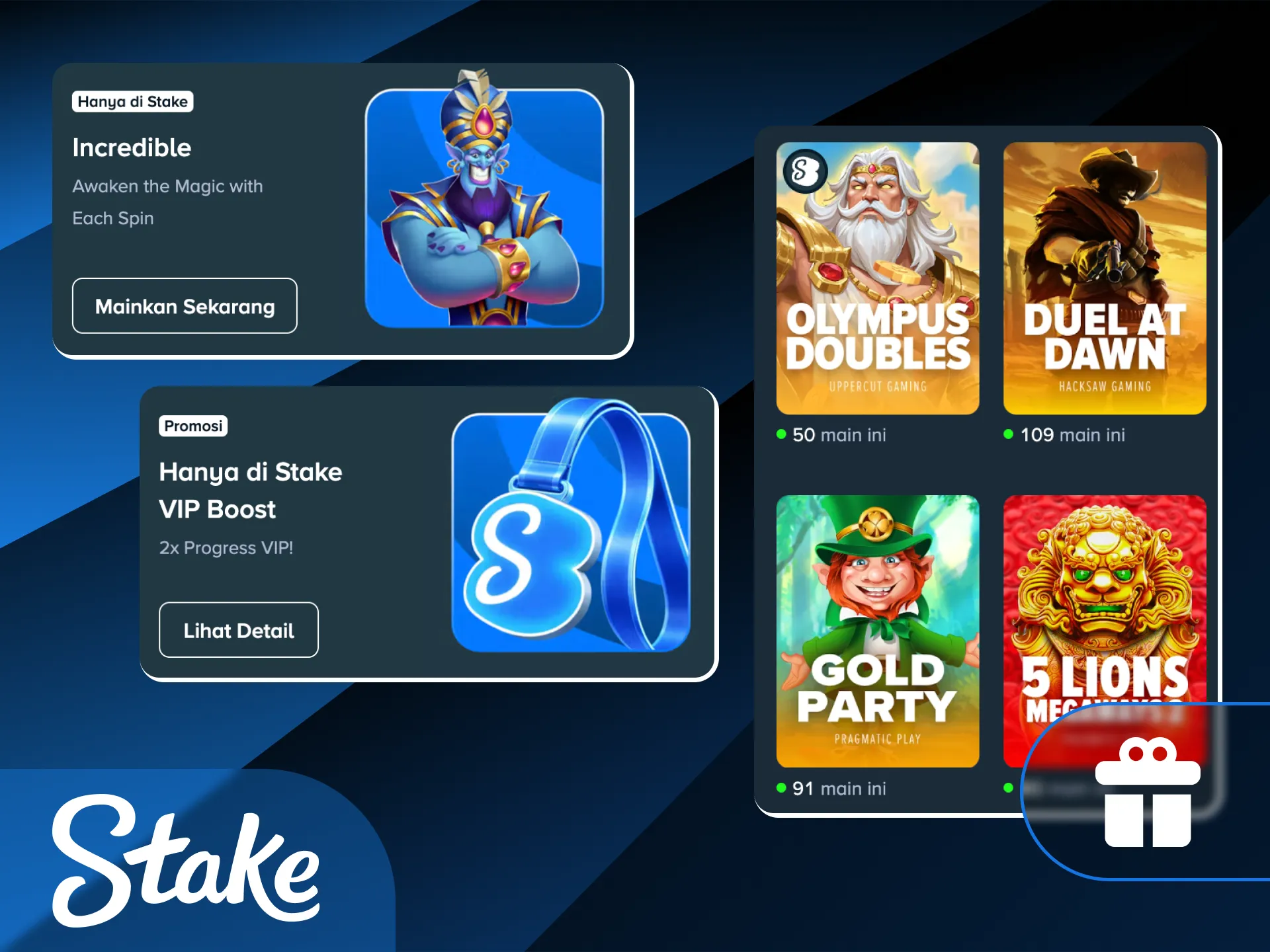 Ikuti program loyalitas dan turnamen eksklusif yang tersedia bagi pemain yang sudah aktif di Stake Indonesia.