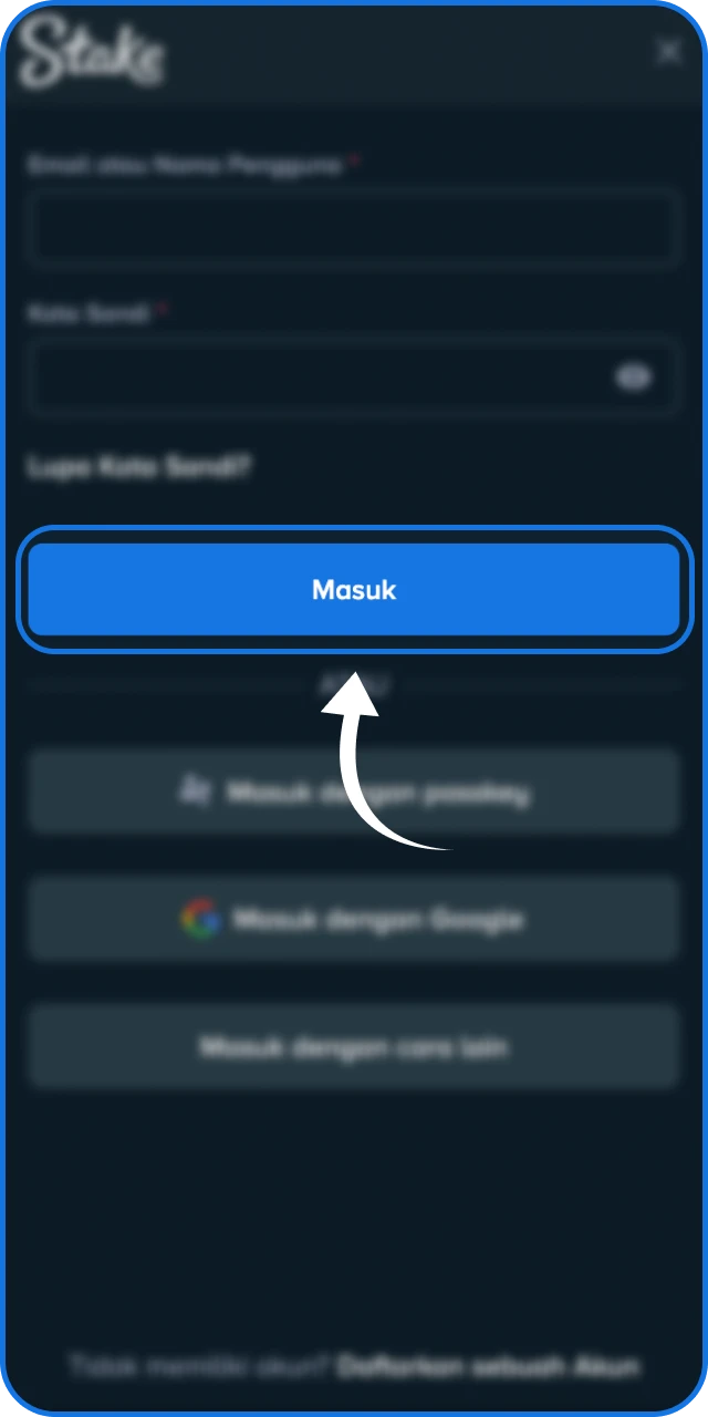 Segera masuk akun menggunakan kredensial Anda untuk mengakses ribuan mesin slot di Stake Indonesia.