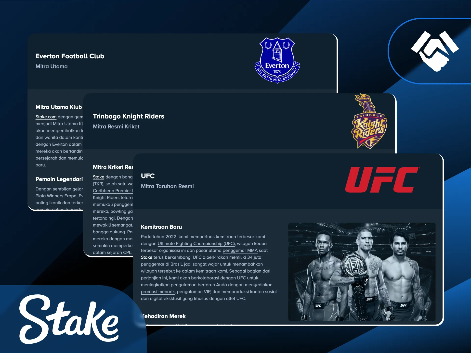 Kenali duta dan mitra global Stake Indonesia yang terpercaya bagi pemain.