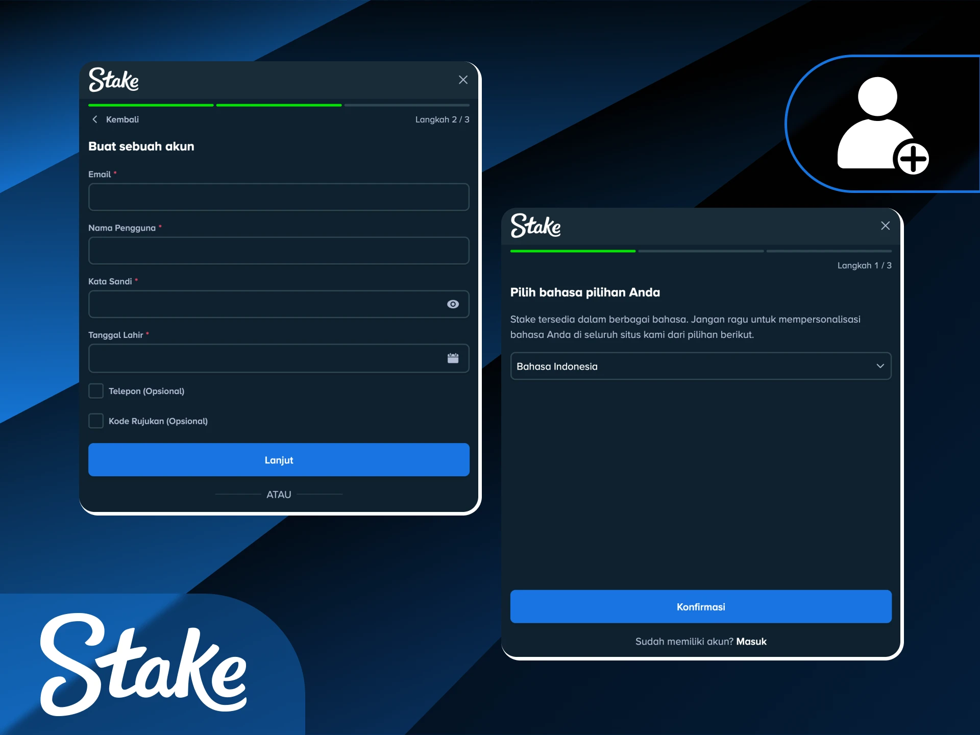 Segera selesaikan proses registrasi di Stake Indonesia dengan cara cepat dan aman.